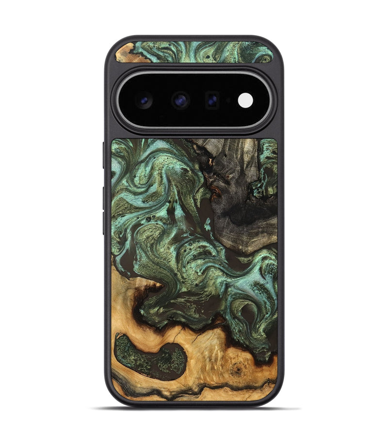 Pixel 11 Pro Wood Phone Case - Emogene (Green, 827041)