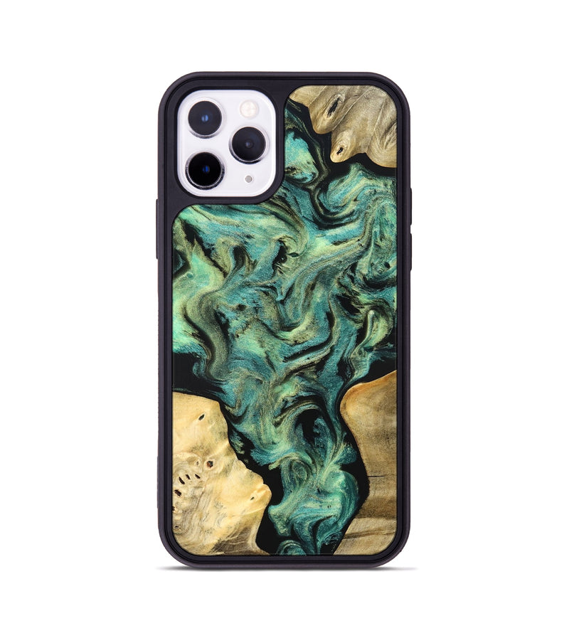 iPhone 11 Pro Wood Phone Case - Akeem (Green, 827042)