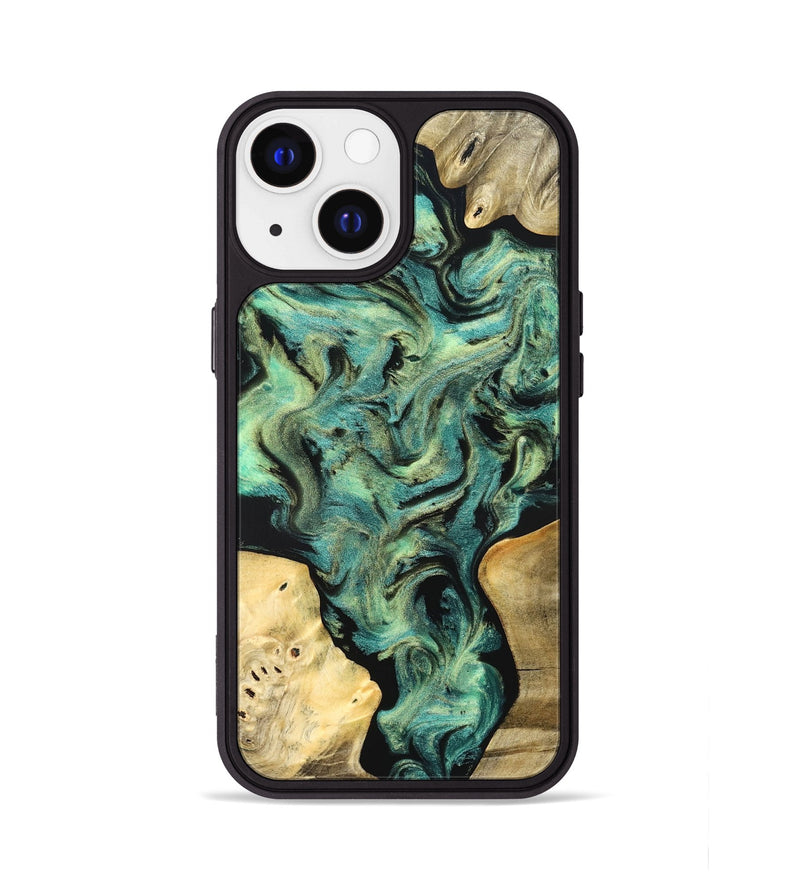 iPhone 13 Wood Phone Case - Akeem (Green, 827042)