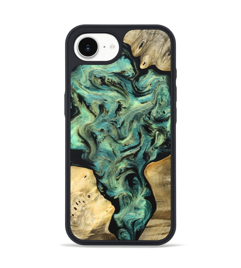 iPhone 16e Wood Phone Case - Akeem (Green, 827042)