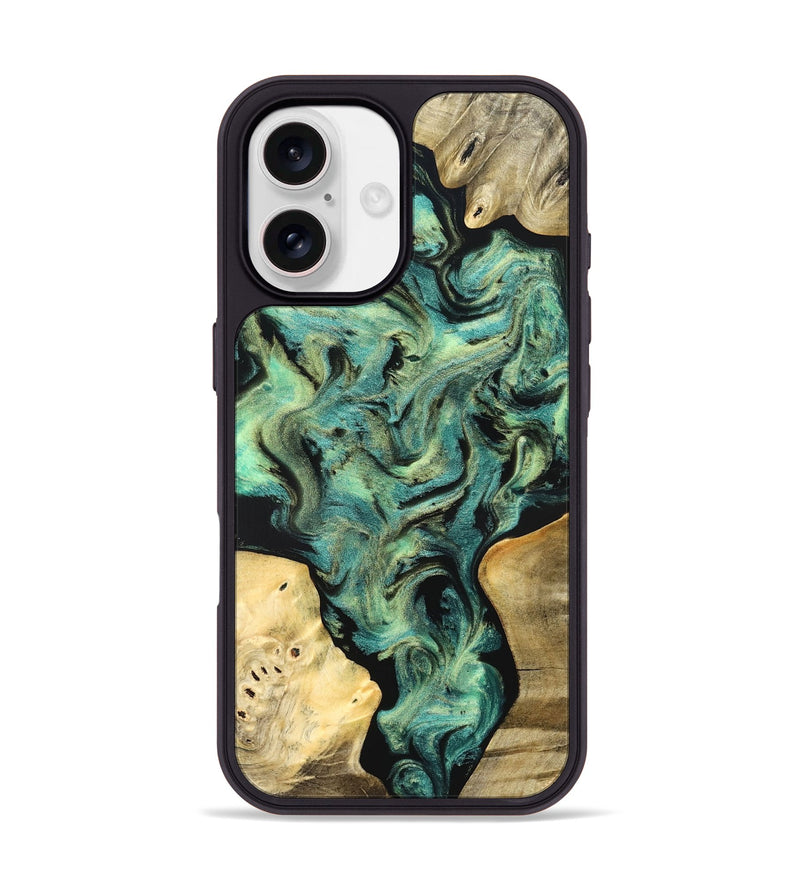 iPhone 17 Wood Phone Case - Akeem (Green, 827042)