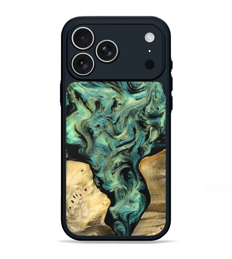 iPhone 17 Pro Max Wood Phone Case - Akeem (Green, 827042)