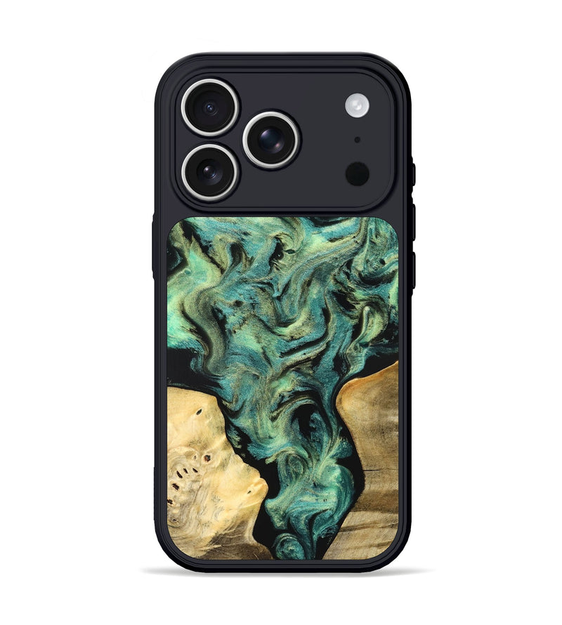 iPhone 17 Pro Wood Phone Case - Akeem (Green, 827042)