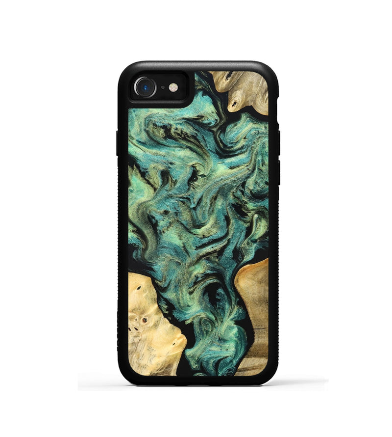iPhone SE Wood Phone Case - Akeem (Green, 827042)
