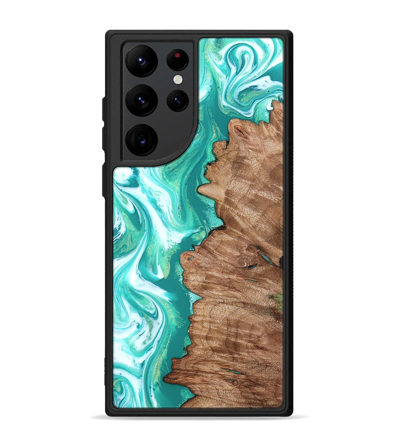 Galaxy S22 Ultra Wood Phone Case - Kaeli (Green, 827043)