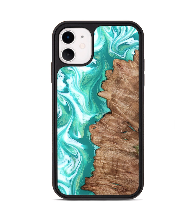 iPhone 11 Wood Phone Case - Kaeli (Green, 827043)