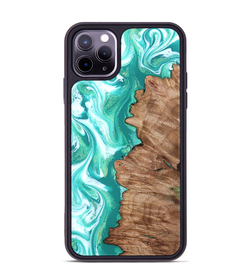 iPhone 11 Pro Max Wood Phone Case - Kaeli (Green, 827043)