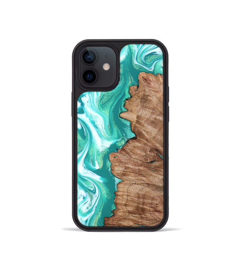 iPhone 12 mini Wood Phone Case - Kaeli (Green, 827043)