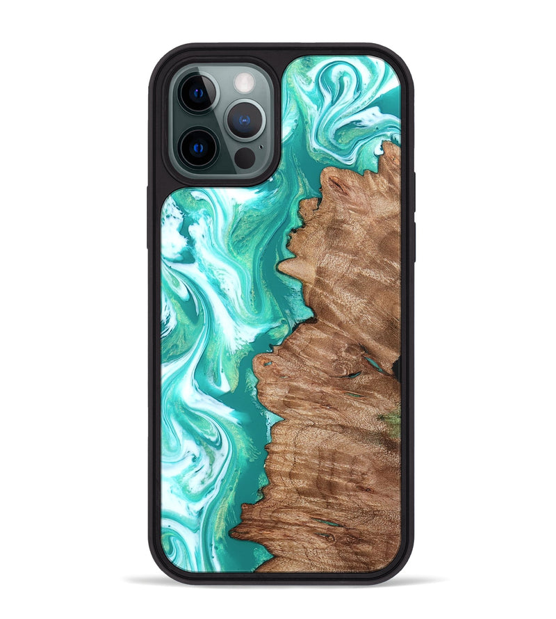 iPhone 12 Pro Max Wood Phone Case - Kaeli (Green, 827043)