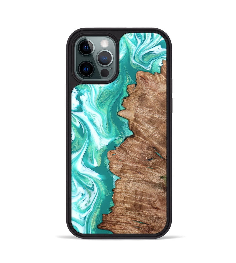 iPhone 12 Pro Wood Phone Case - Kaeli (Green, 827043)