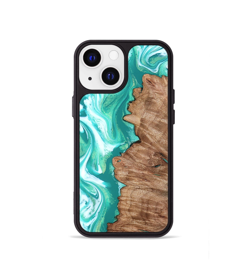 iPhone 13 mini Wood Phone Case - Kaeli (Green, 827043)