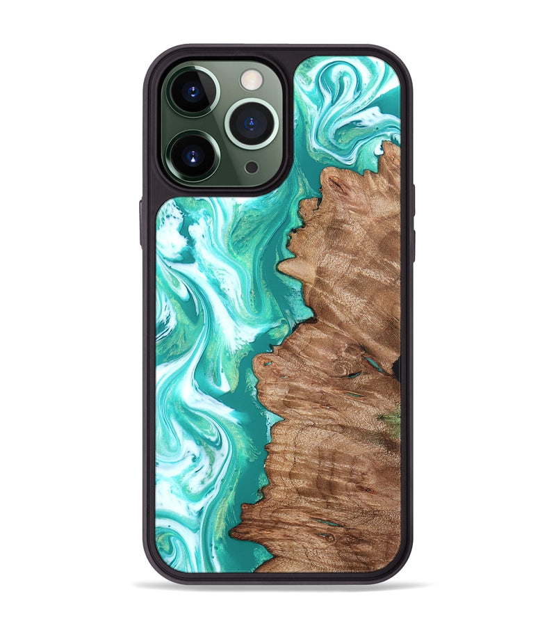 iPhone 13 Pro Max Wood Phone Case - Kaeli (Green, 827043)