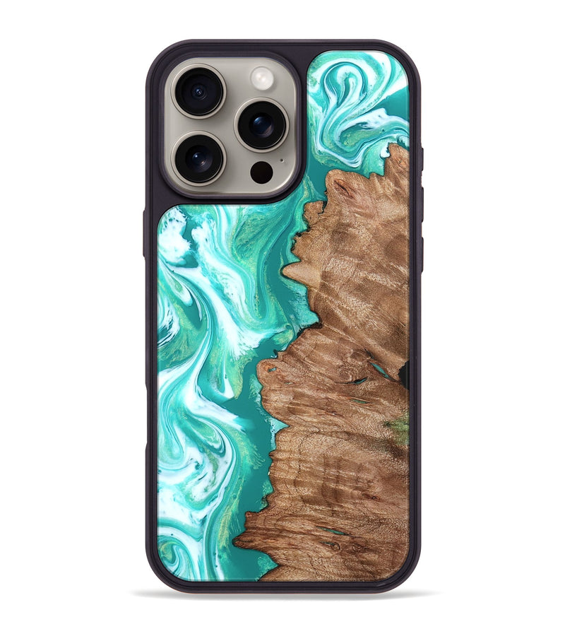iPhone 16 Pro Max Wood Phone Case - Kaeli (Green, 827043)