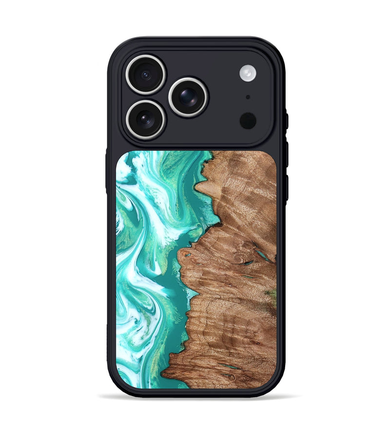 iPhone 17 Pro Wood Phone Case - Kaeli (Green, 827043)
