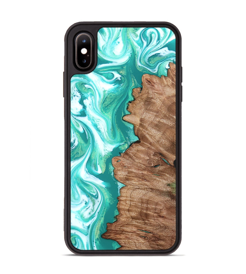 iPhone Xs Max Wood Phone Case - Kaeli (Green, 827043)