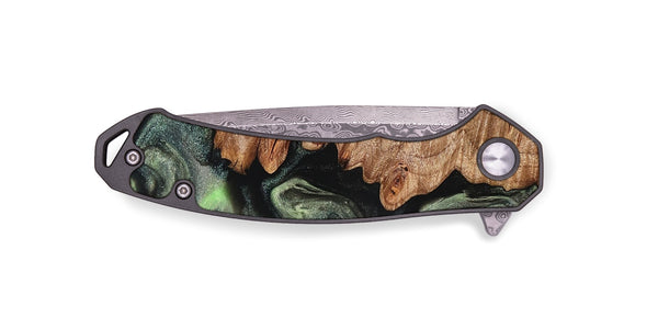 EDC Wood Pocket Knife - Noah (Green, 827045)