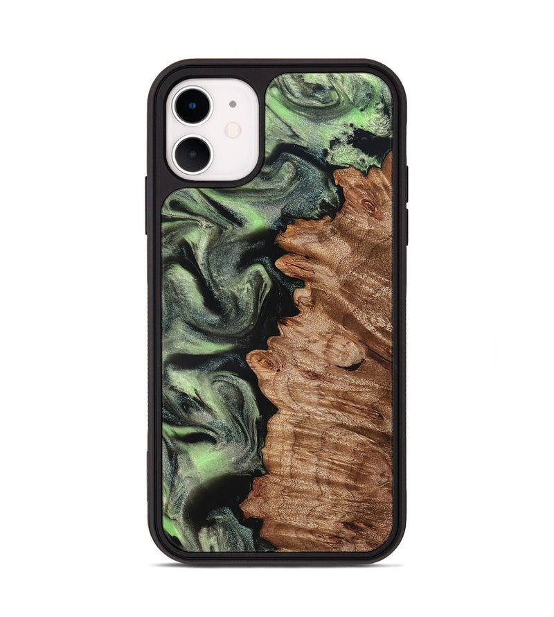 iPhone 11 Wood Phone Case - Noah (Green, 827045)