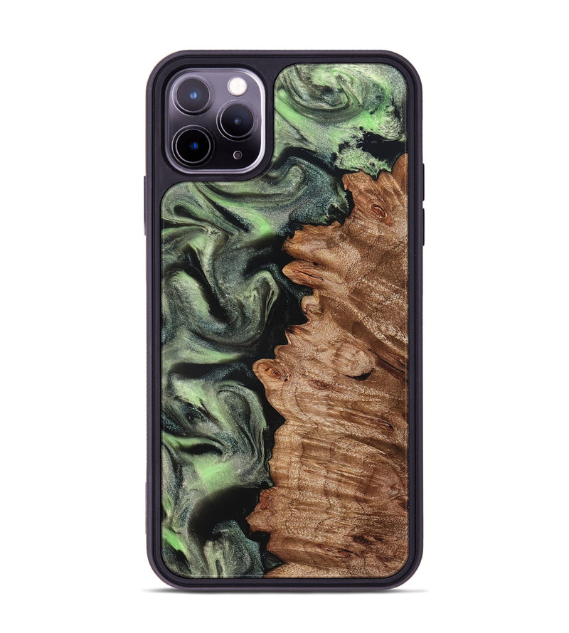iPhone 11 Pro Max Wood Phone Case - Noah (Green, 827045)