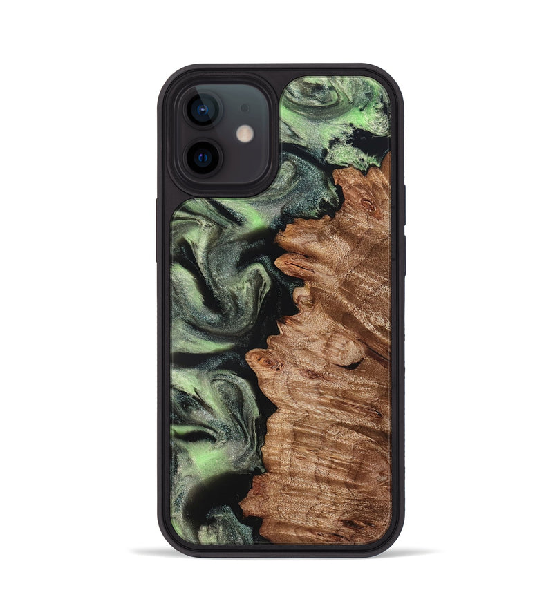 iPhone 12 Wood Phone Case - Noah (Green, 827045)