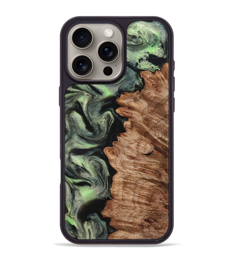 iPhone 16 Pro Max Wood Phone Case - Noah (Green, 827045)