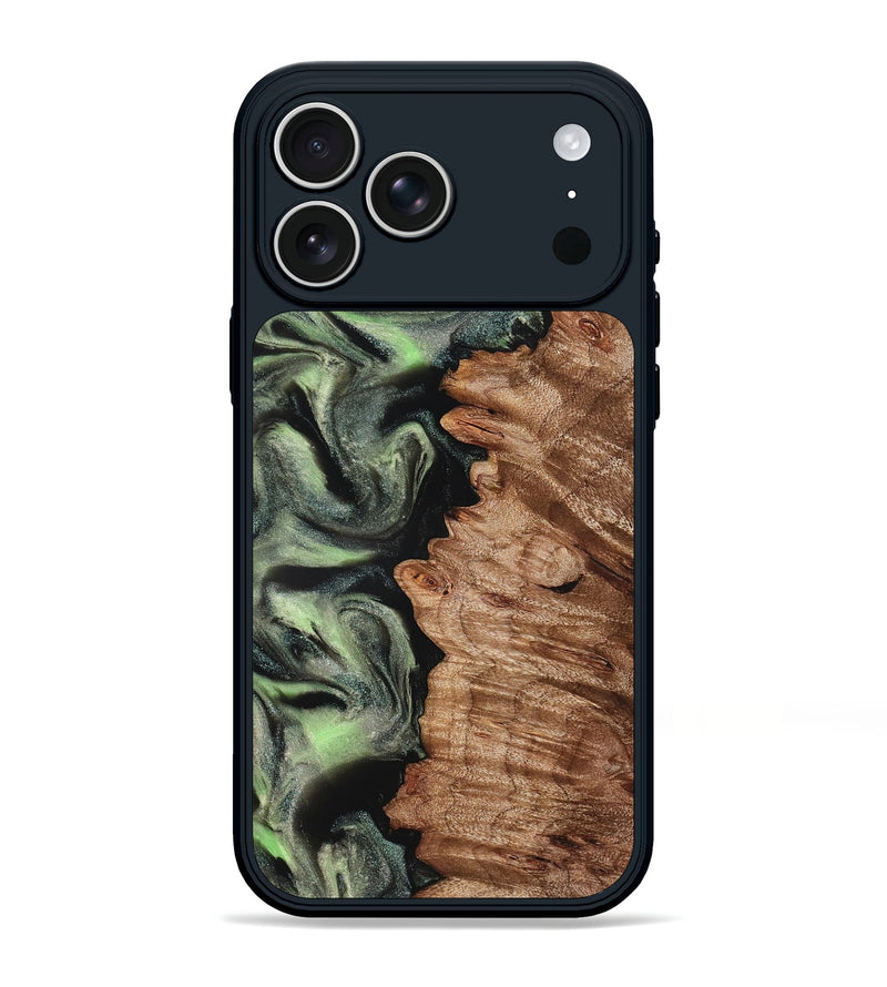 iPhone 17 Pro Max Wood Phone Case - Noah (Green, 827045)