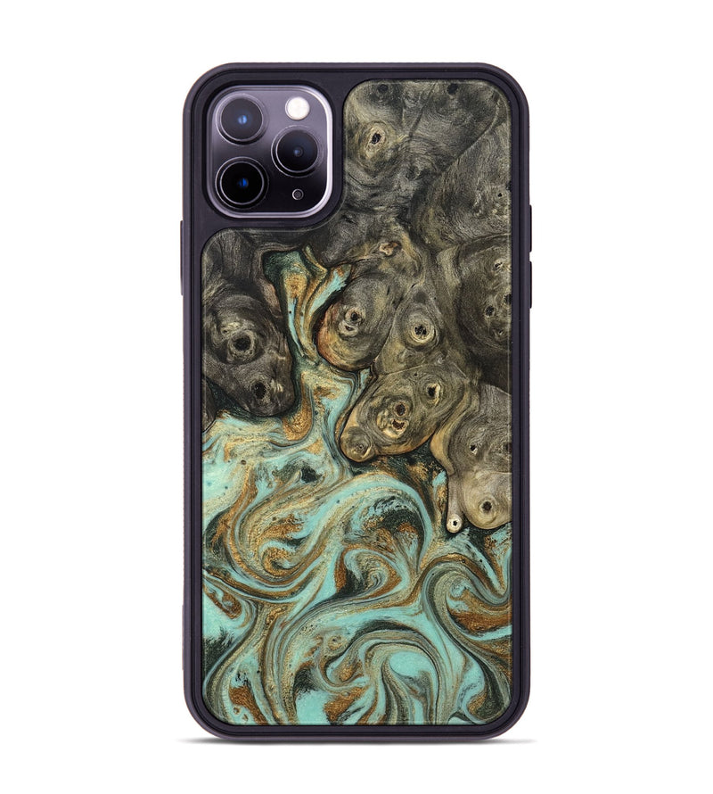 iPhone 11 Pro Max Wood Phone Case - Billye (Green, 827046)