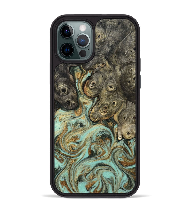 iPhone 12 Pro Max Wood Phone Case - Billye (Green, 827046)