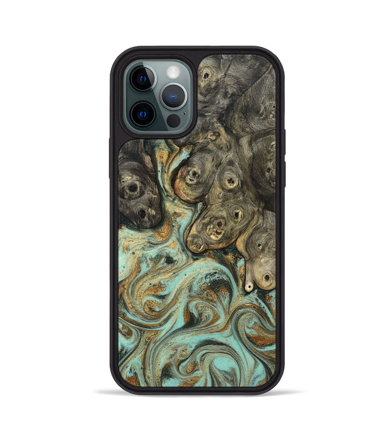 iPhone 12 Pro Wood Phone Case - Billye (Green, 827046)