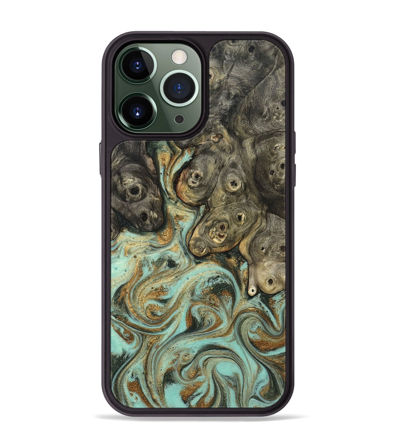 iPhone 13 Pro Max Wood Phone Case - Billye (Green, 827046)