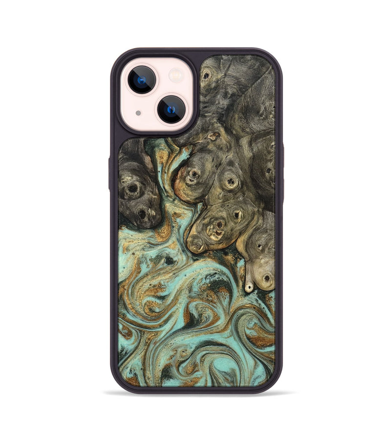 iPhone 14 Wood Phone Case - Billye (Green, 827046)