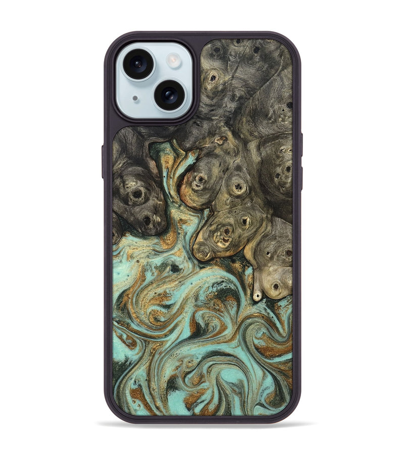 iPhone 15 Plus Wood Phone Case - Billye (Green, 827046)