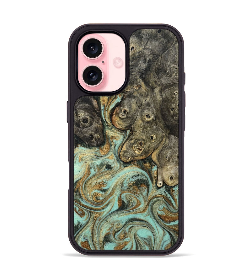 iPhone 16 Wood Phone Case - Billye (Green, 827046)