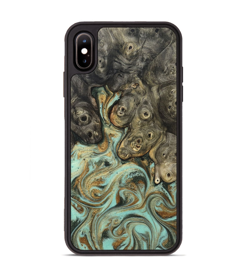 iPhone Xs Max Wood Phone Case - Billye (Green, 827046)