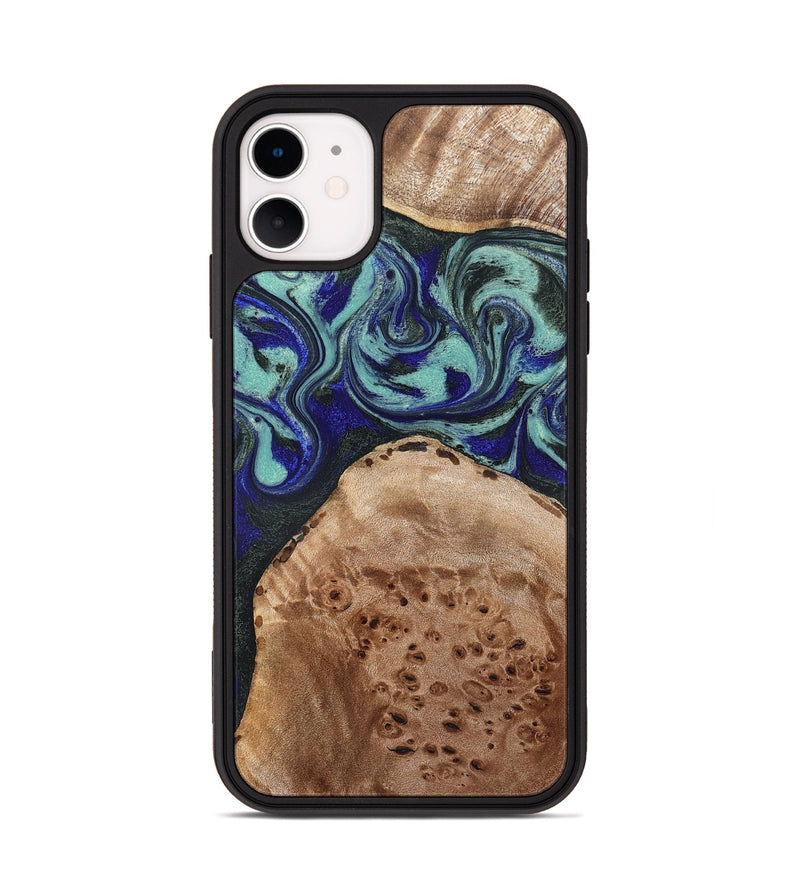 iPhone 11 Wood Phone Case - Shemar (Green, 827049)