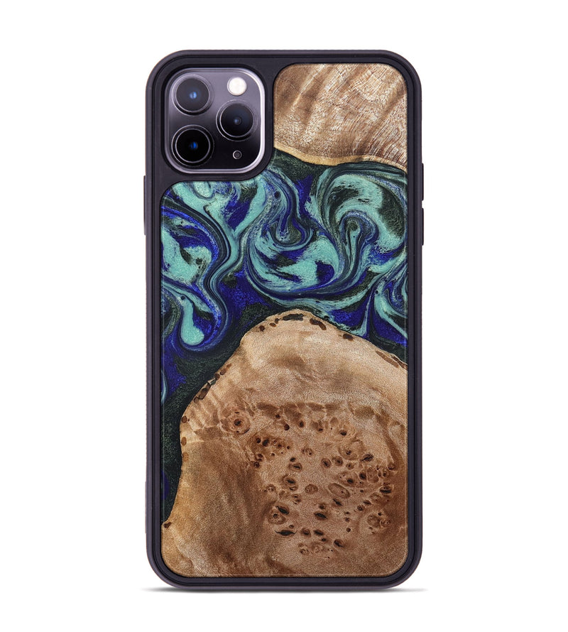 iPhone 11 Pro Max Wood Phone Case - Shemar (Green, 827049)