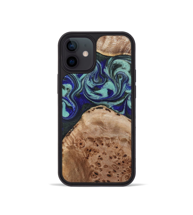 iPhone 12 mini Wood Phone Case - Shemar (Green, 827049)