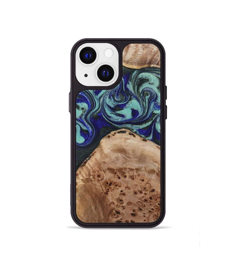 iPhone 13 mini Wood Phone Case - Shemar (Green, 827049)
