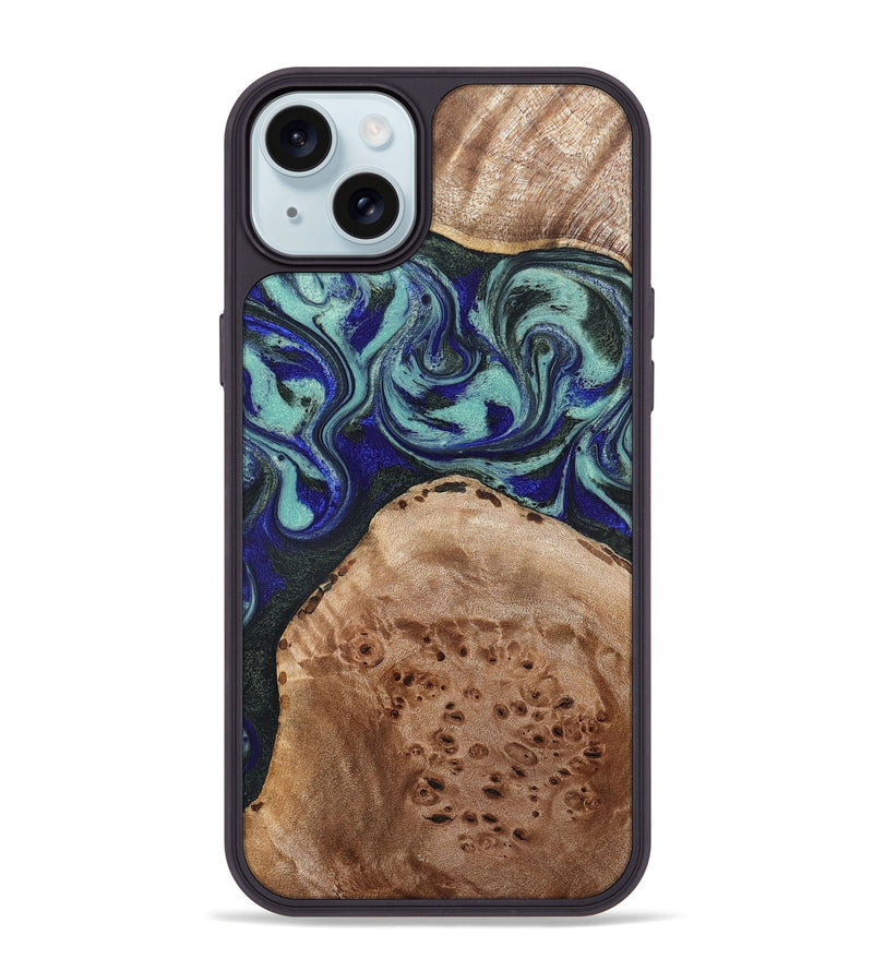 iPhone 15 Plus Wood Phone Case - Shemar (Green, 827049)