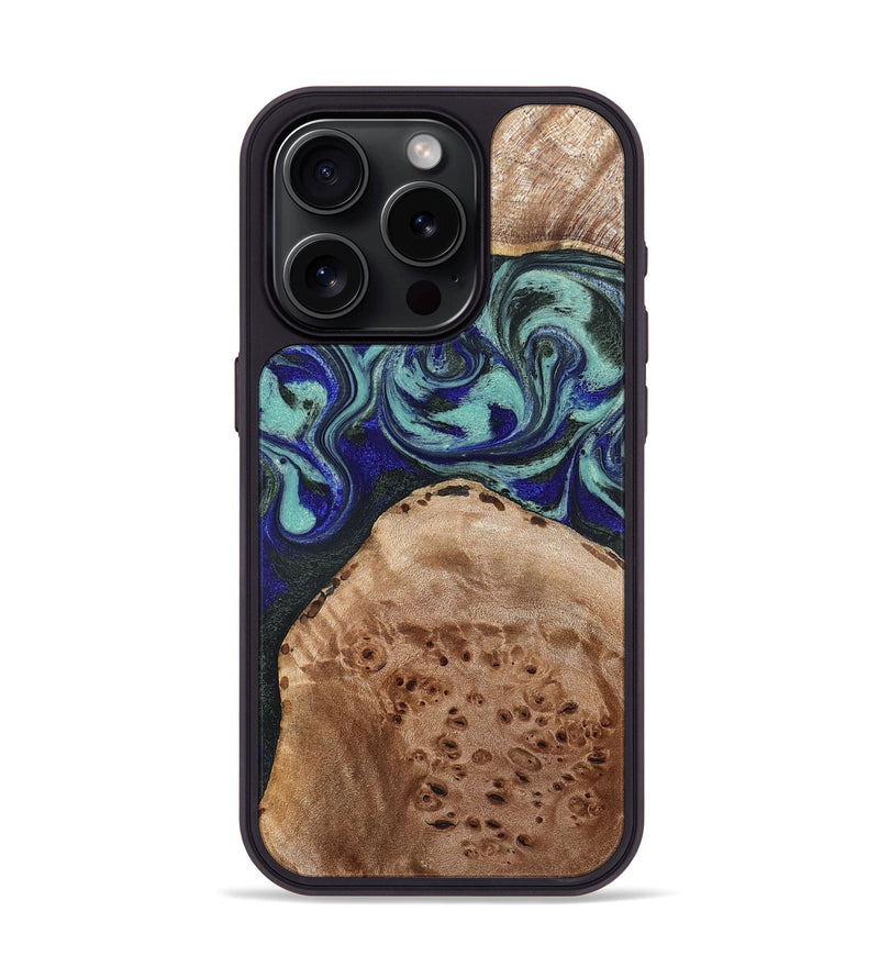 iPhone 15 Pro Wood Phone Case - Shemar (Green, 827049)