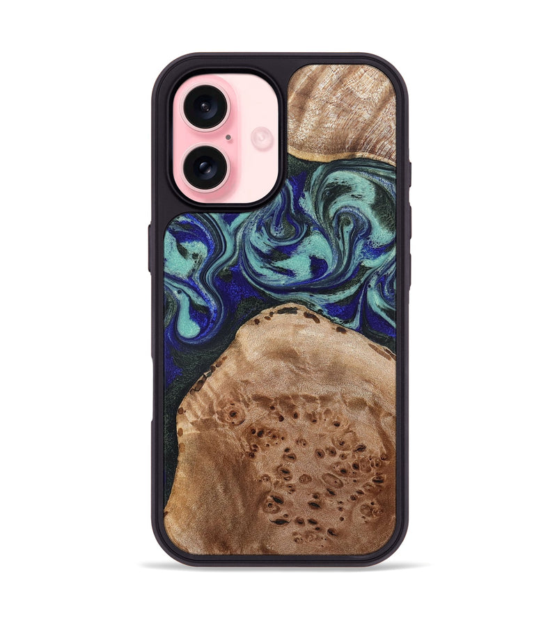 iPhone 16 Wood Phone Case - Shemar (Green, 827049)