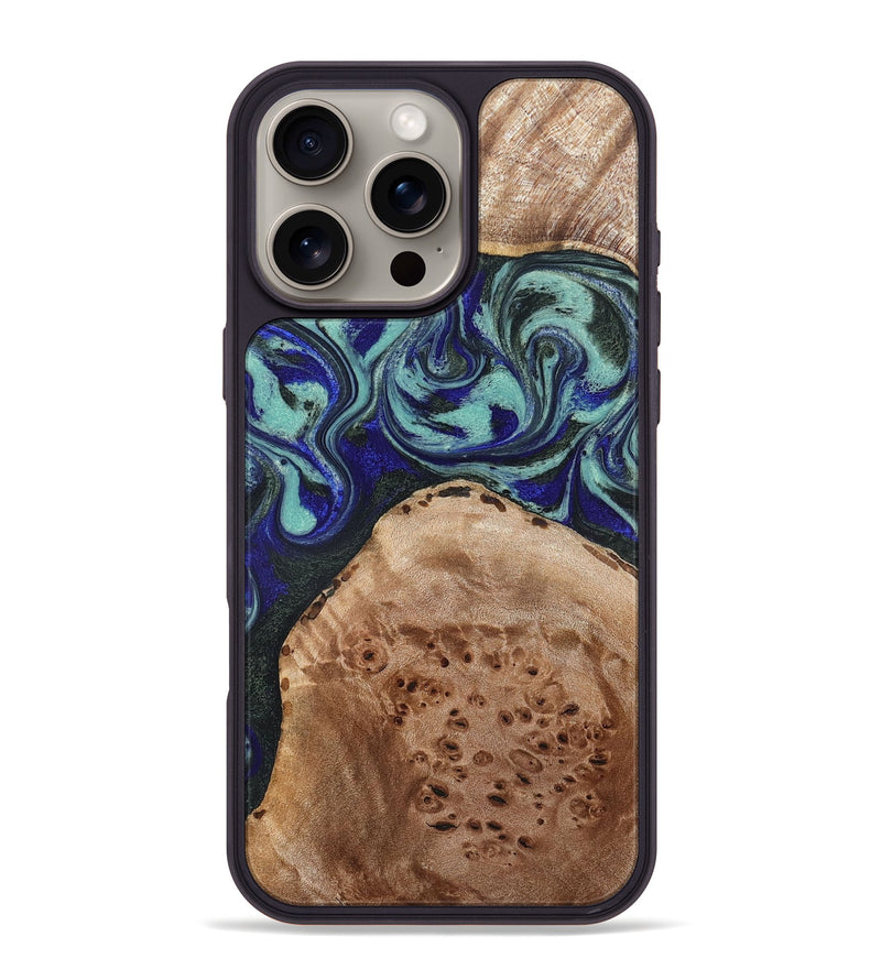 iPhone 16 Pro Max Wood Phone Case - Shemar (Green, 827049)