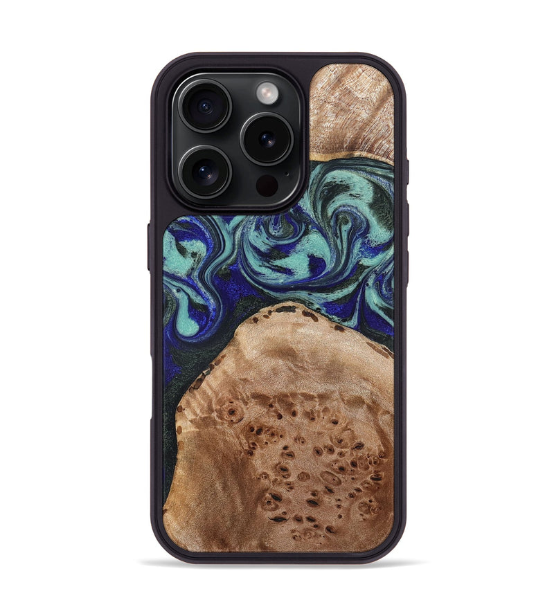 iPhone 16 Pro Wood Phone Case - Shemar (Green, 827049)