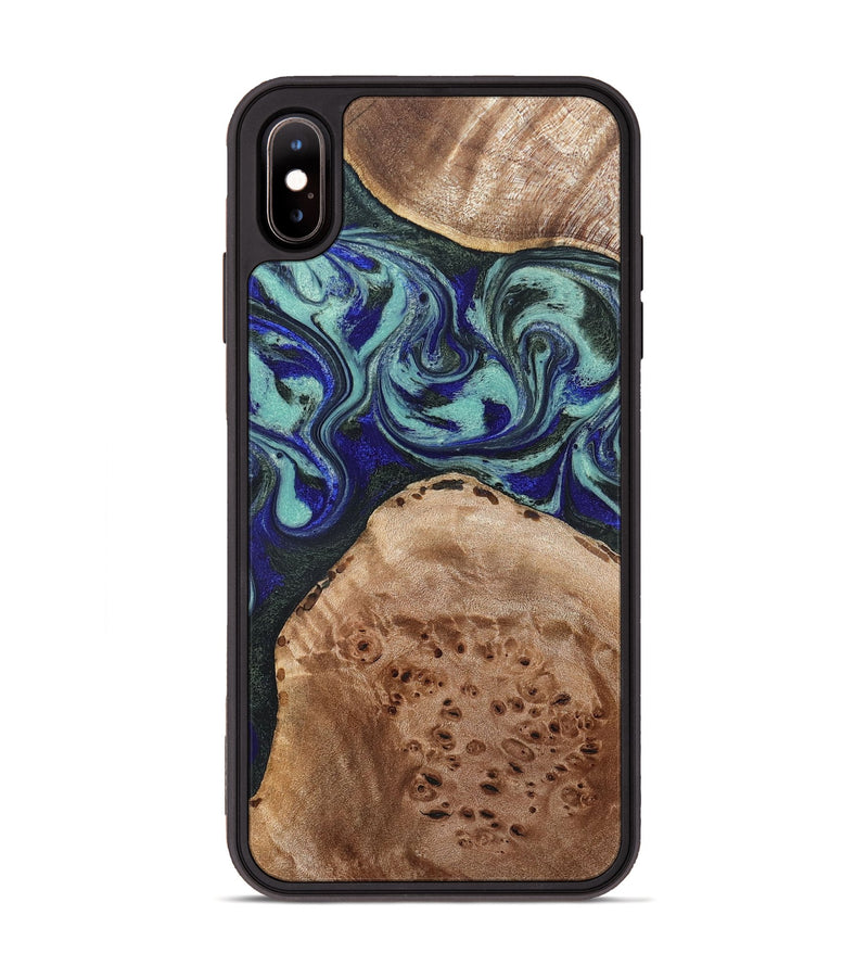 iPhone Xs Max Wood Phone Case - Shemar (Green, 827049)