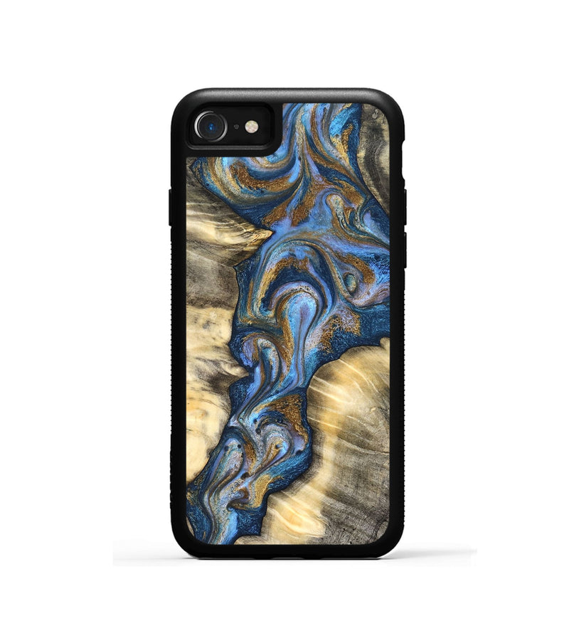 iPhone SE Wood Phone Case - Arjun (Teal & Gold, 827051)