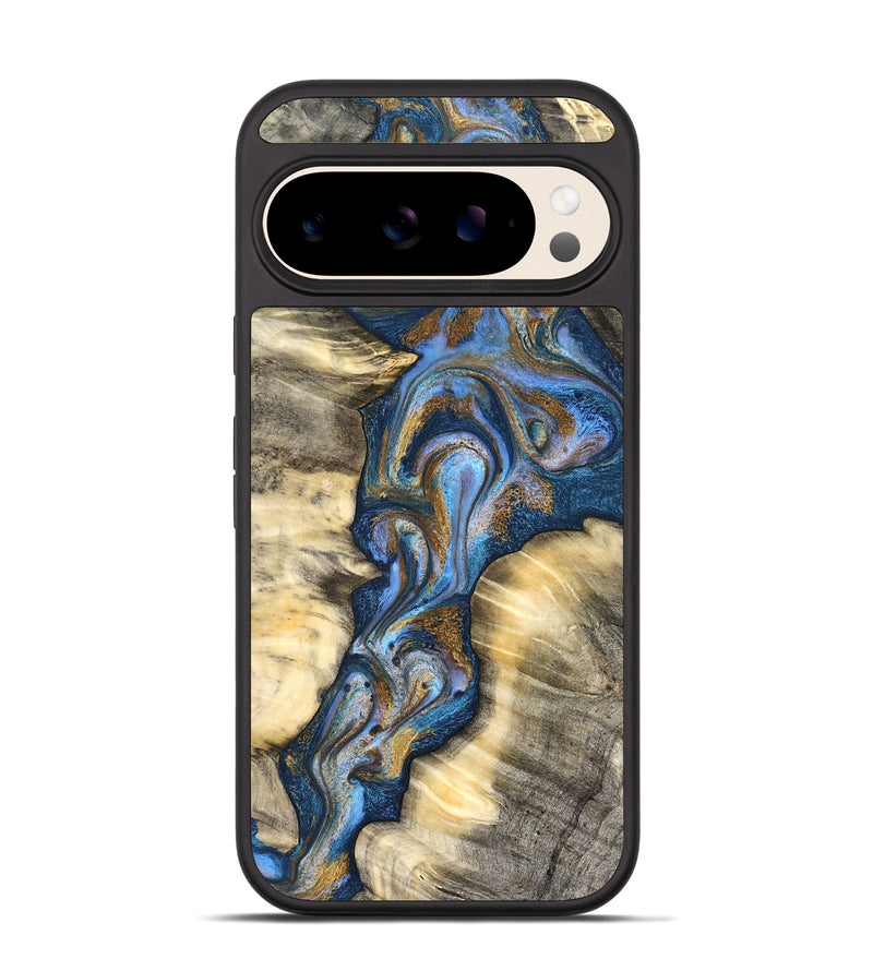 Pixel 10 Wood Phone Case - Arjun (Teal & Gold, 827051)