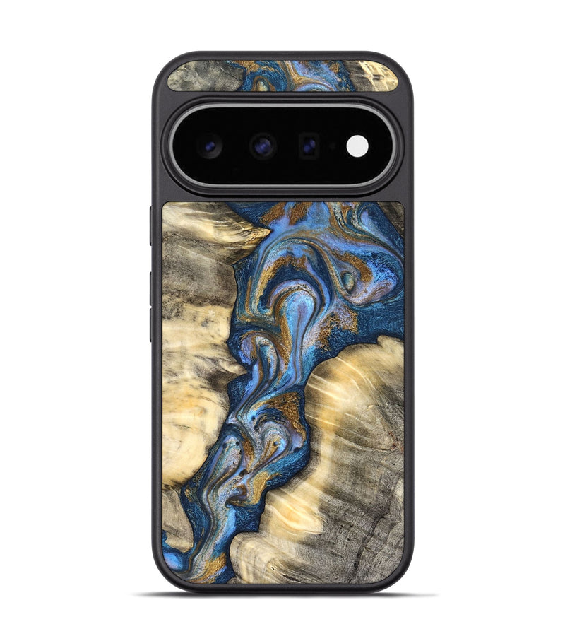 Pixel 11 Pro Wood Phone Case - Arjun (Teal & Gold, 827051)