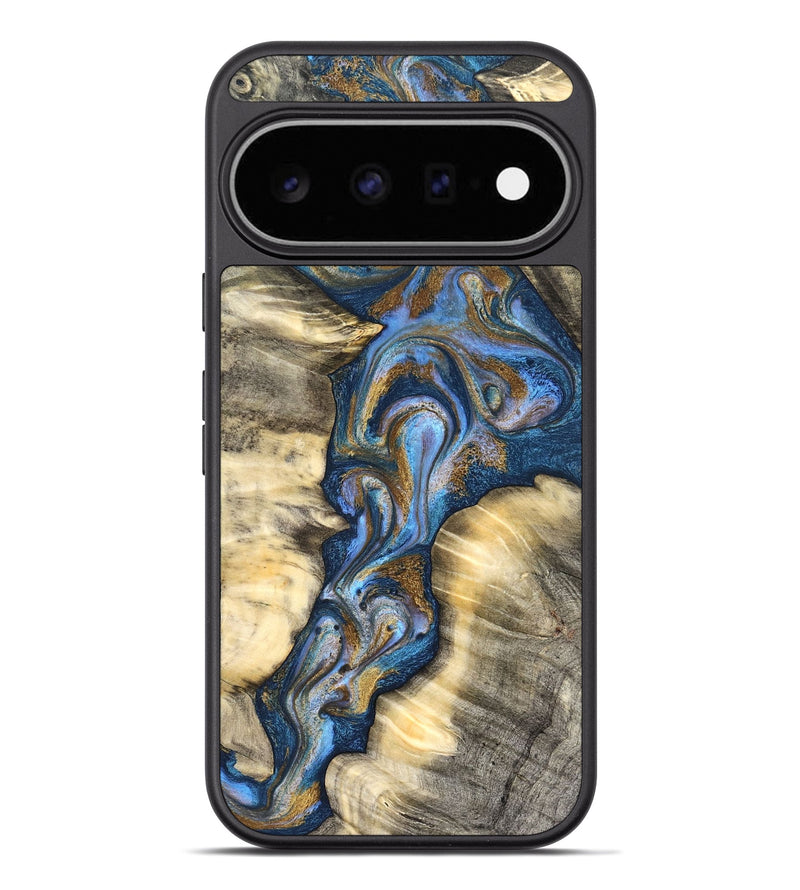 Pixel 11 Pro XL Wood Phone Case - Arjun (Teal & Gold, 827051)