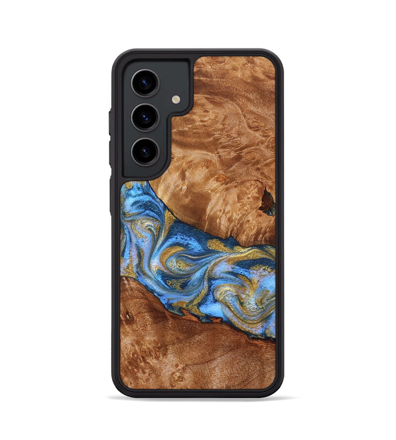 Galaxy S24 Wood Phone Case - Samir (Teal & Gold, 827053)