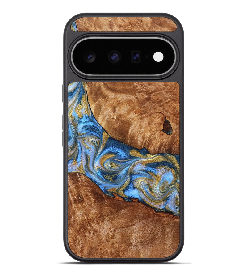 Pixel 11 Pro XL Wood Phone Case - Samir (Teal & Gold, 827053)