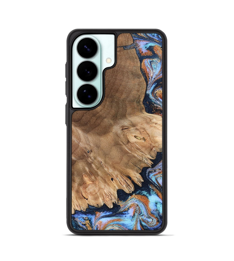 Galaxy S26 Wood Phone Case - Torrey (Teal & Gold, 827056)